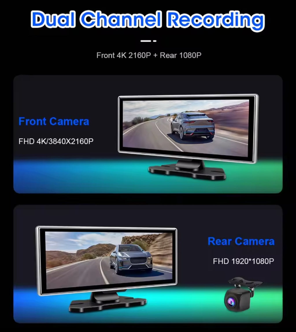 DrivePro X11 – Sistem Smart CarPlay 4K cu DVR & Cameră Spate