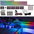 Kit Lumini Ambientale RGB Premium Interior Mașină SmartGlow™ 64 Culori APP